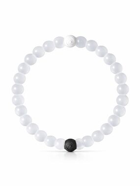 Lokai Classic Bracelet Large Clear Black White Balance Beaded NWT